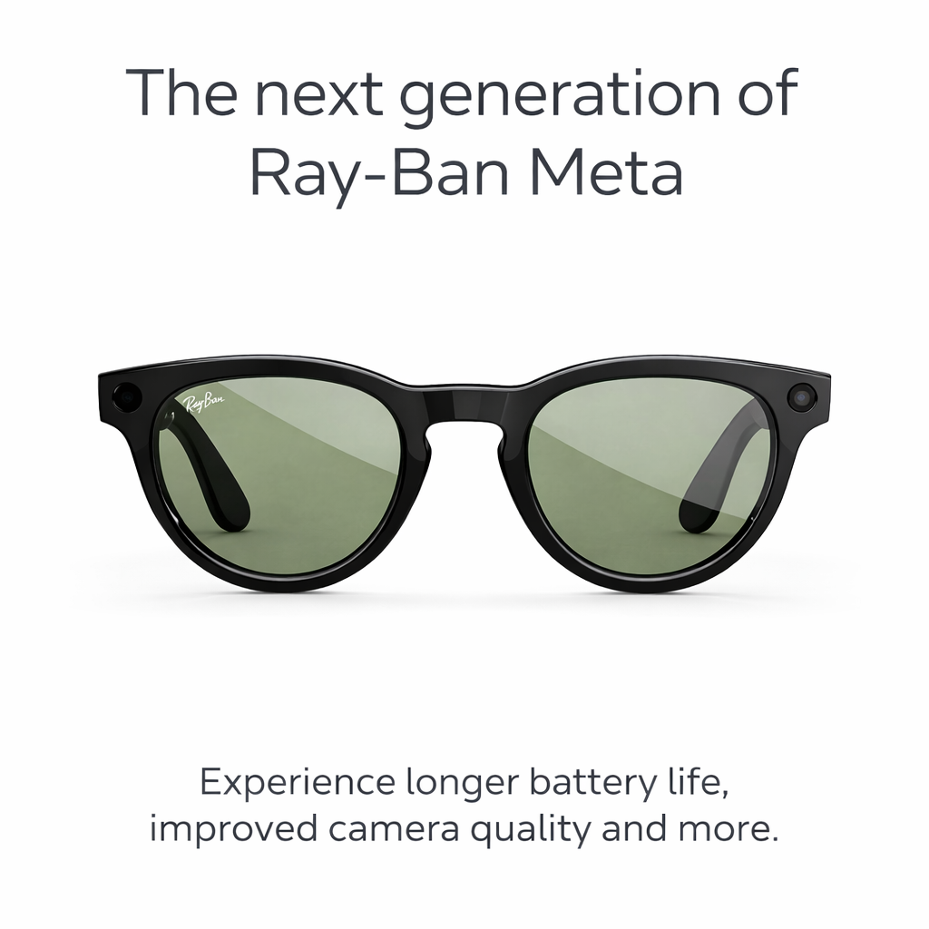 Ray-Ban Meta Headliner (Gen 2) - Shiny Black, Green lenses